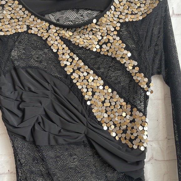 Bebe sequin see through top in size XS - Picture 2 of 11